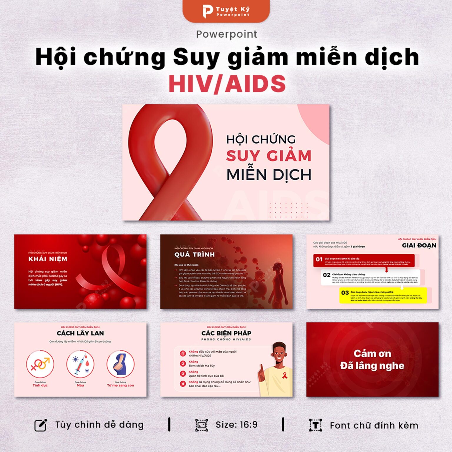 Mẫu Slide Powerpoint HIV/AIDS | Tuyệt kỹ Powerpoint
