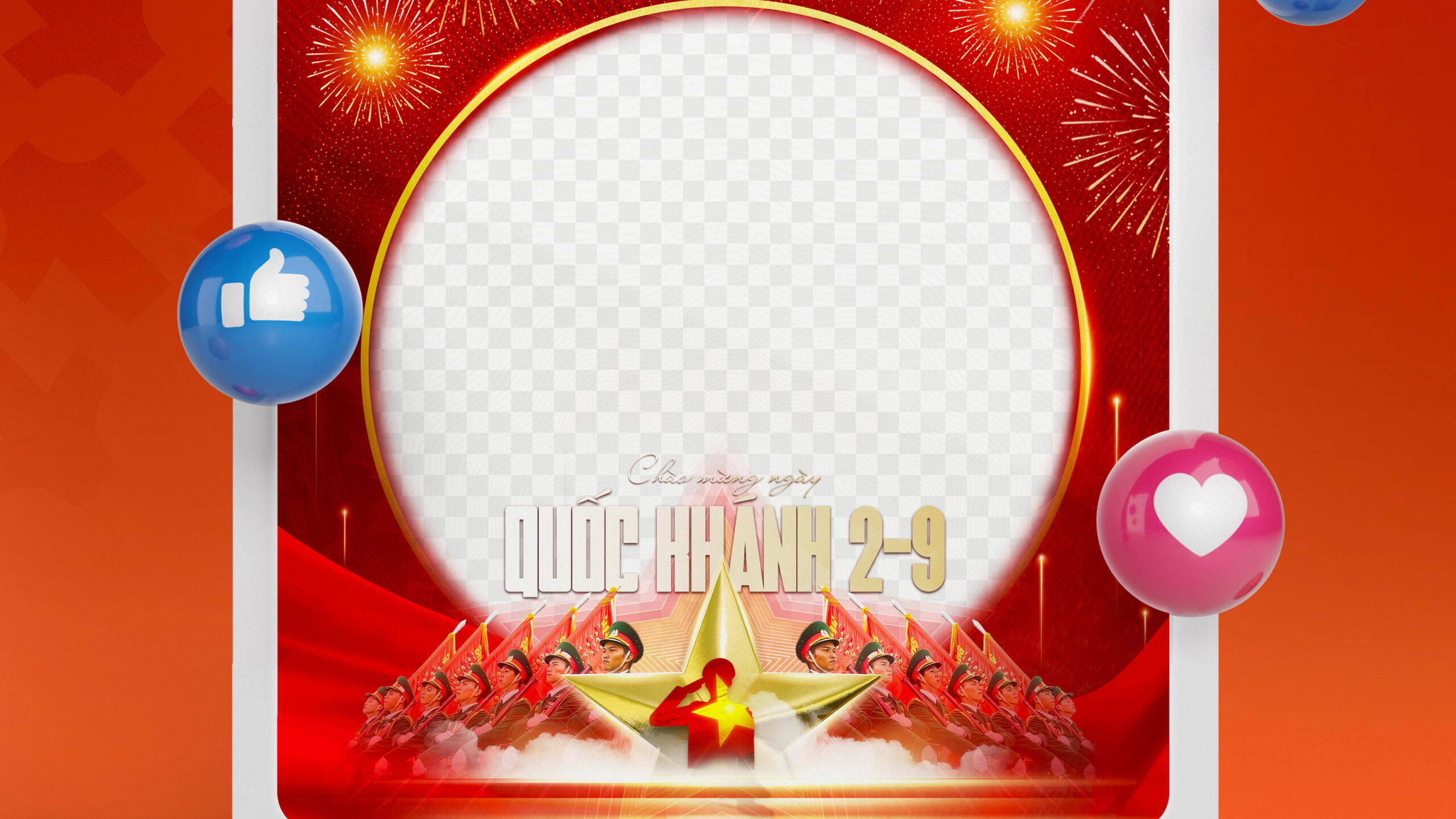 Frame Avatar Chào mừng ngày Quốc Khánh nước Cộng Hòa Xã Hội Chủ Nghĩa Việt Nam 2/9 | Tuyệt kỹ Powerpoint