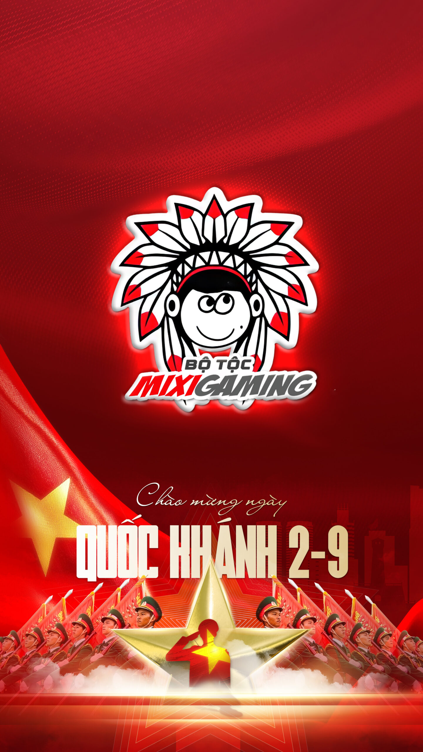 Hình nền logo Bộ Tộc MixiGaming | Chào Mừng Quốc Khánh Việt Nam 2/9 | Tuyetkypowerpoint