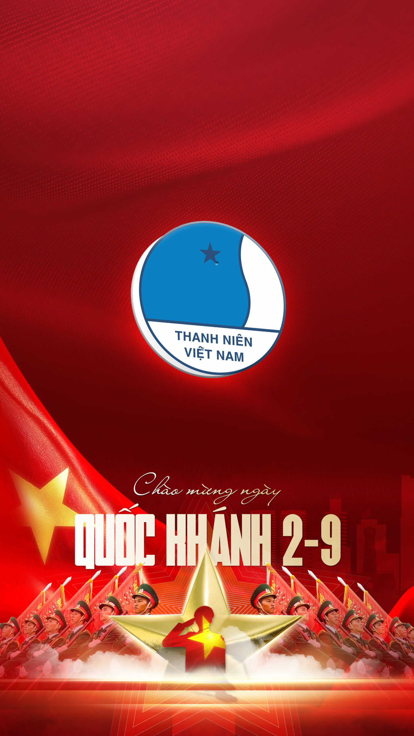 Hình nền Hội Liên hiệp Thanh Niên Việt Nam Chào mừng Quốc Khánh 2/9 | Tuyetkypowerpoint