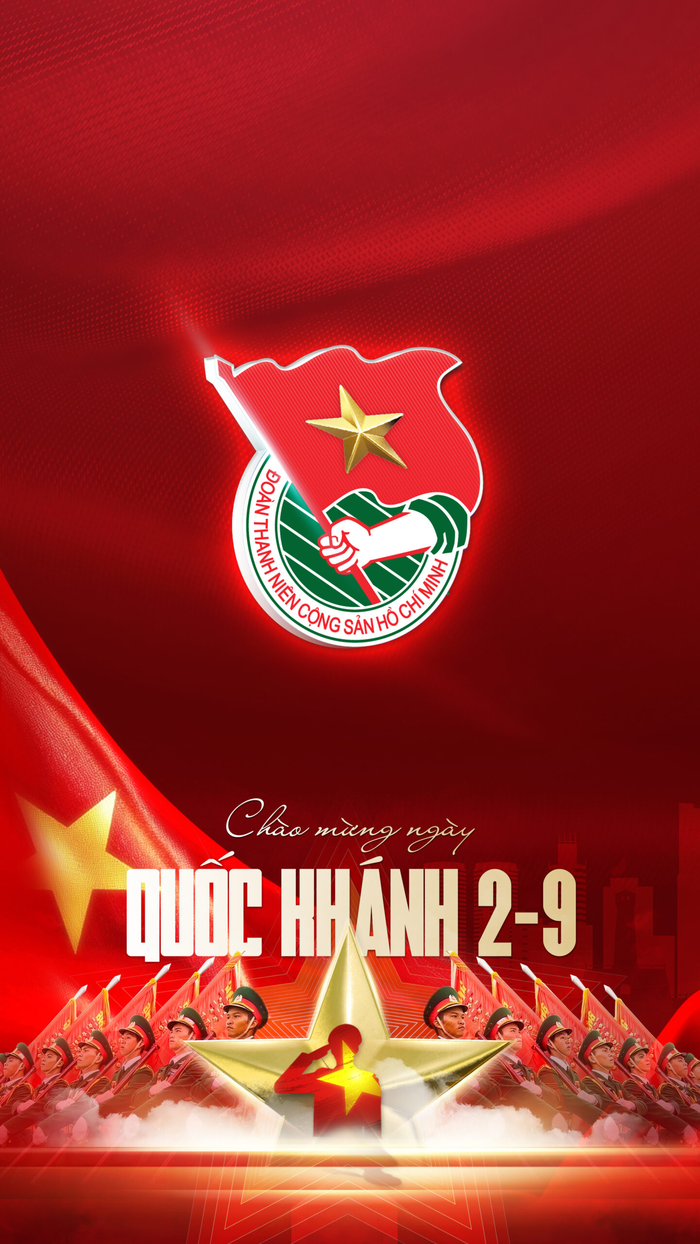 Hình nền Đoàn Thanh niên Cộng sản Hồ Chí Minh Chào mừng Quốc Khánh 2/9 | Tuyetkypowerpoint