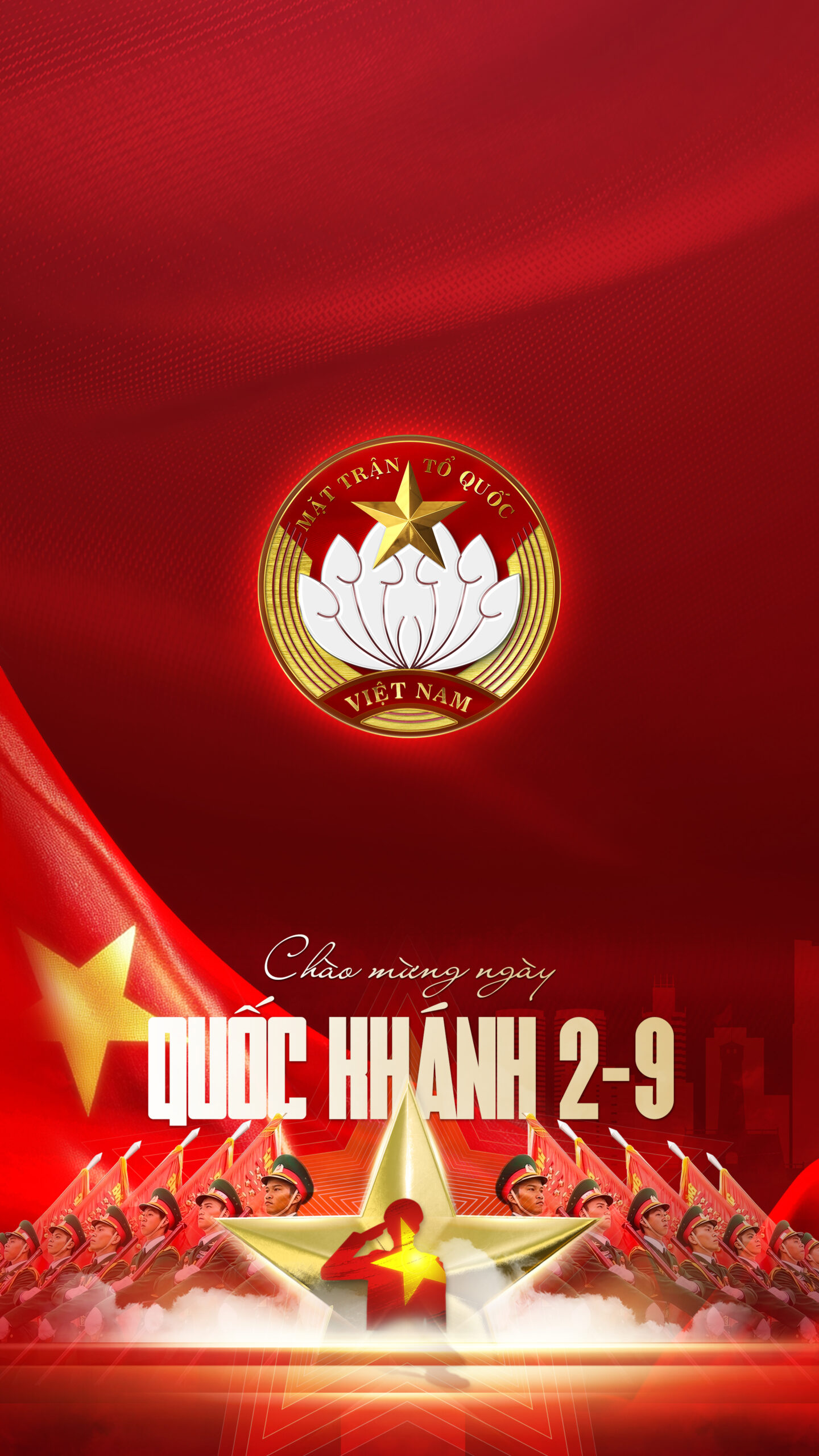 Hình nền Mặt trận Tổ quốc Việt Nam Chào mừng Quốc Khánh 2/9 | Tuyetkypowerpoint