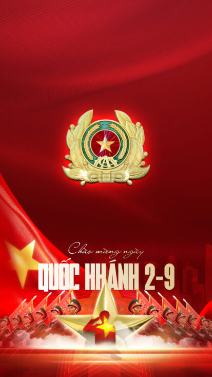 Hình nền Công An Nhân Dân Việt Nam Chào mừng Quốc Khánh 2/9 | Tuyetkypowerpoint