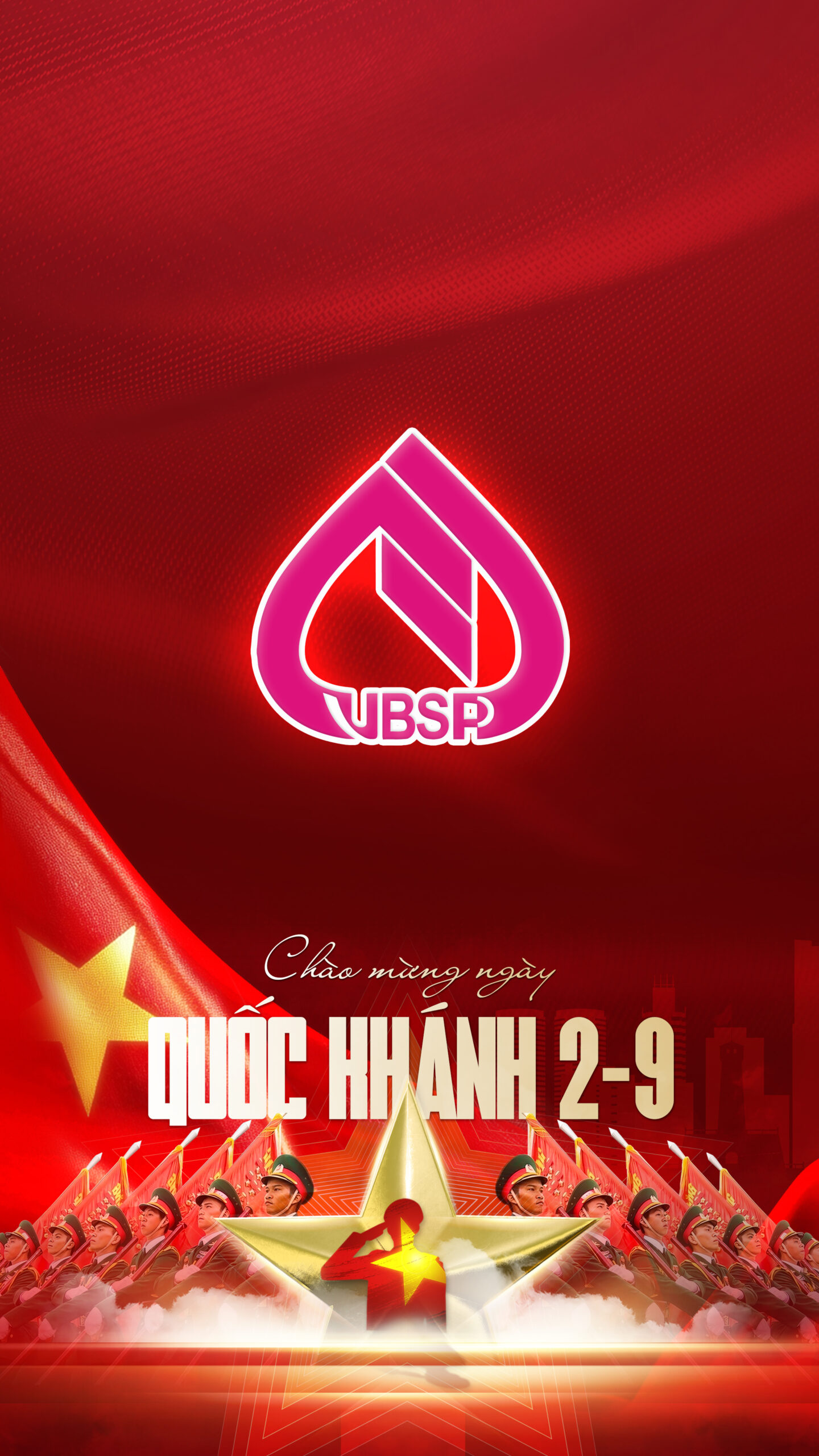 Hình nền Logo Ngân hàng Chính sách xã hội | Chào Mừng Quốc Khánh Việt Nam 2/9 | Tuyetkypowerpoint