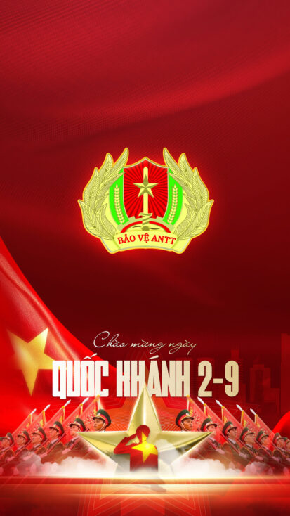 Hình nền Huy hiệu Lực lượng tham gia Bảo vệ an ninh, trật tự | Chào Mừng Quốc Khánh Việt Nam 2/9 | Tuyetkypowerpoint