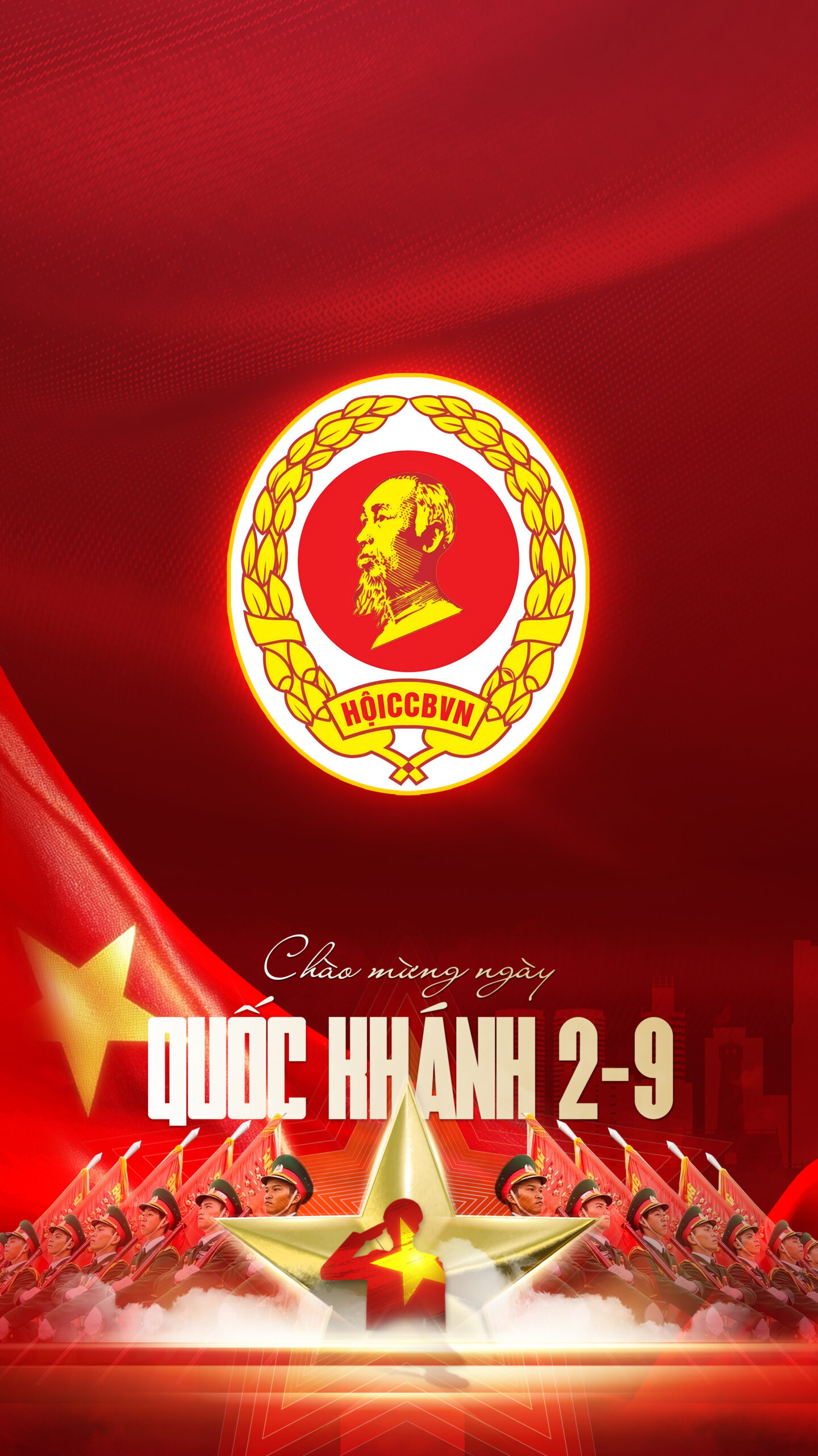 Hình nền logo Hội Cựu chiến binh Việt Nam | Chào Mừng Quốc Khánh 2/9 | Tuyetkypowerpoint