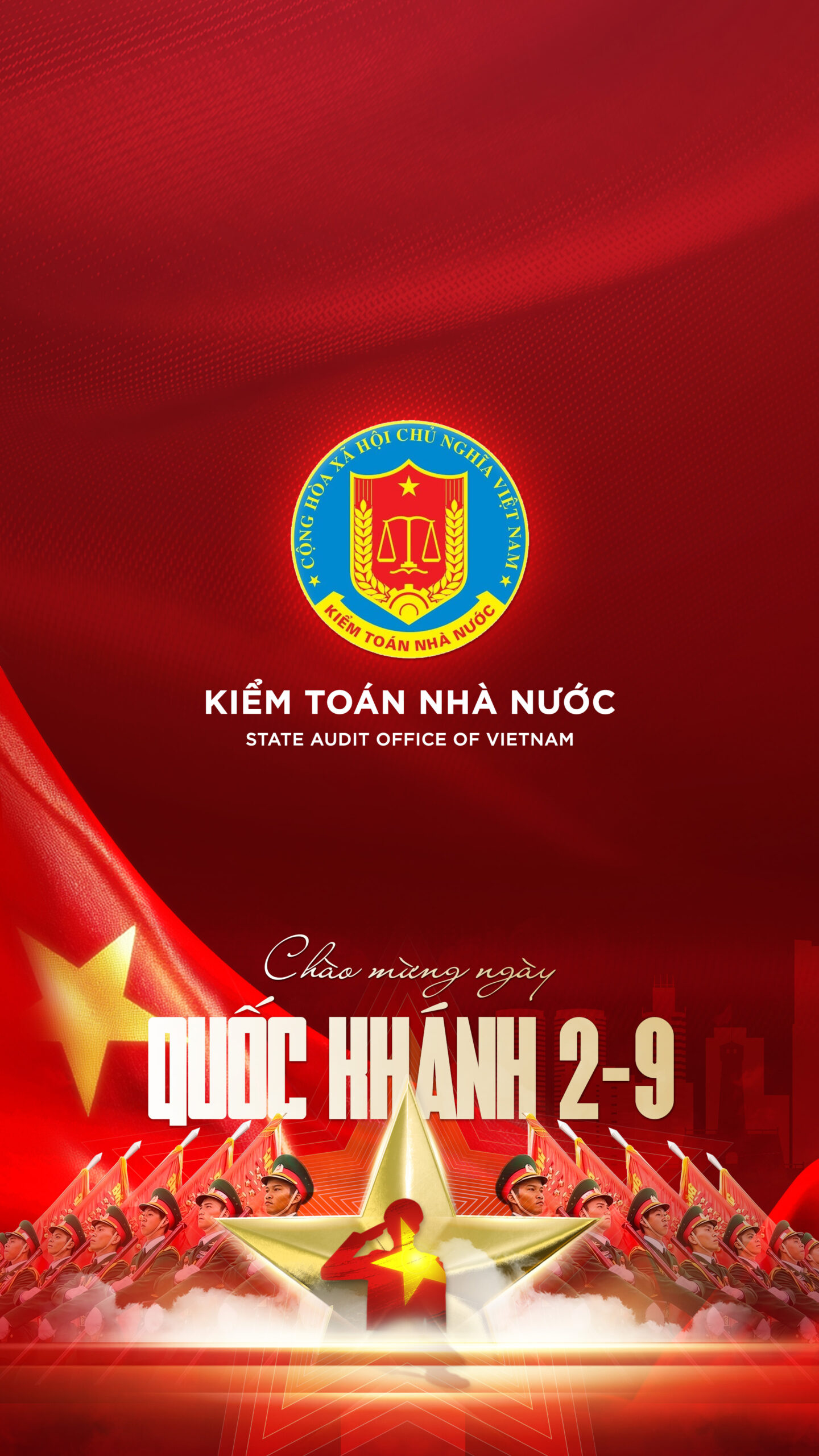 Hình nền Logo Kiểm toán nhà nước | Chào Mừng Quốc Khánh Việt Nam 2/9 | Tuyetkypowerpoint