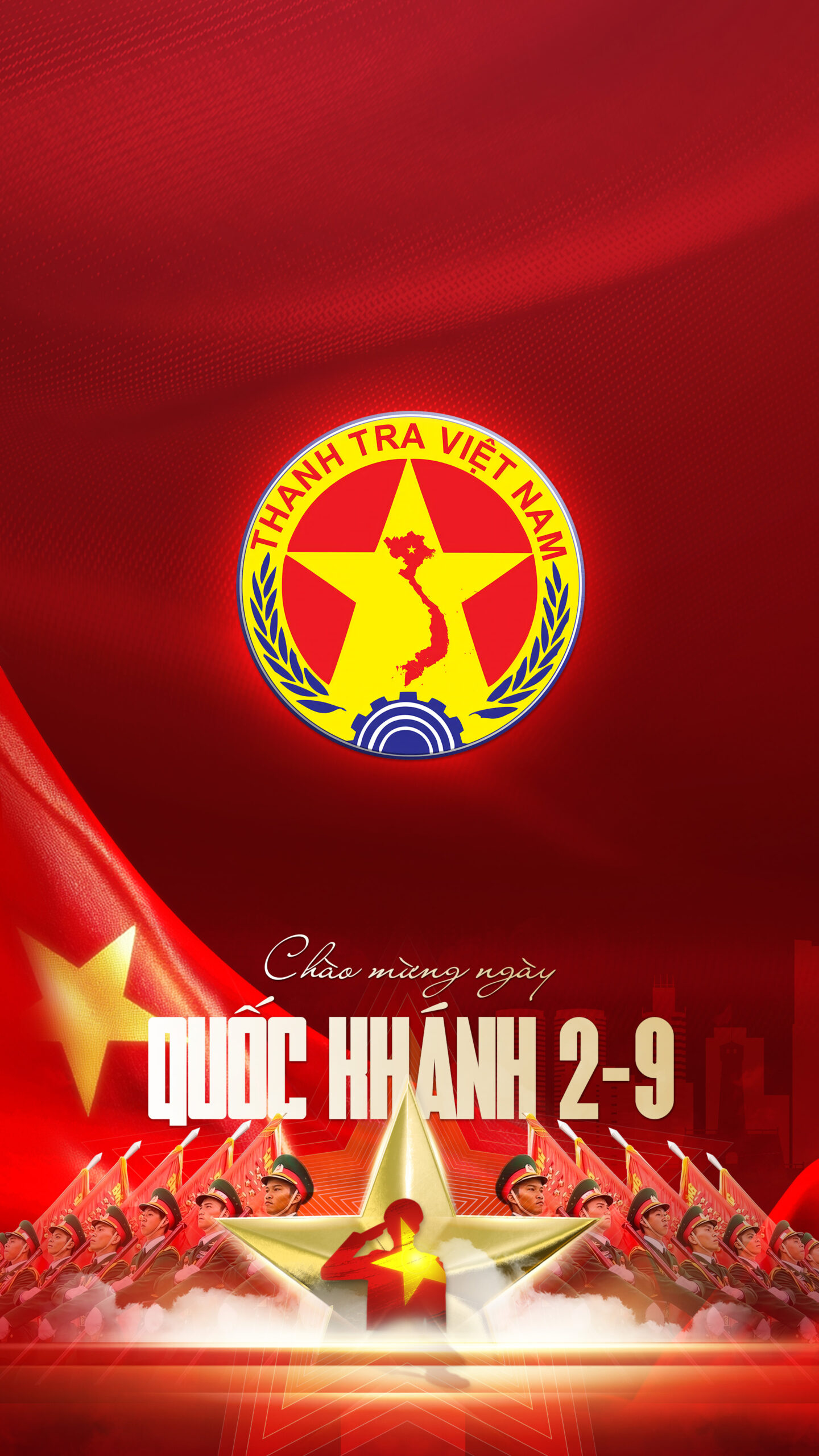 Hình nền Logo Thanh Tra Việt Nam | Chào Mừng Quốc Khánh 2/9 | Tuyetkypowerpoint