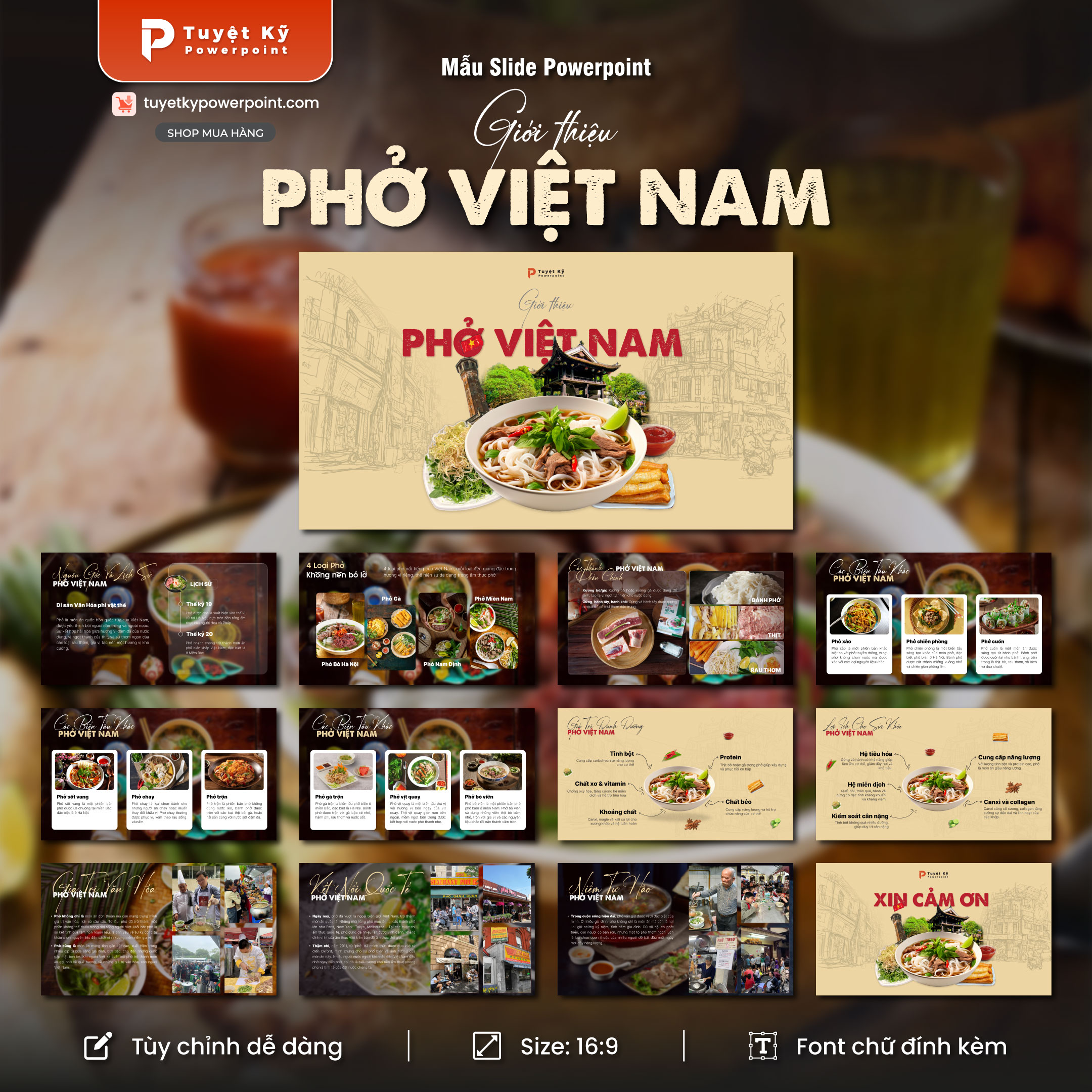 thumbnail mẫu slide phở việt nam - tuyetkypowerpoint