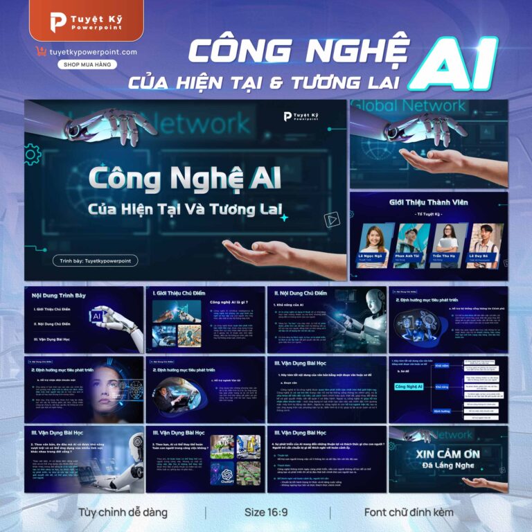 Mẫu Slide Công nghệ AI của hiện tại và tương lai | Tuyệt kỹ Powerpoint