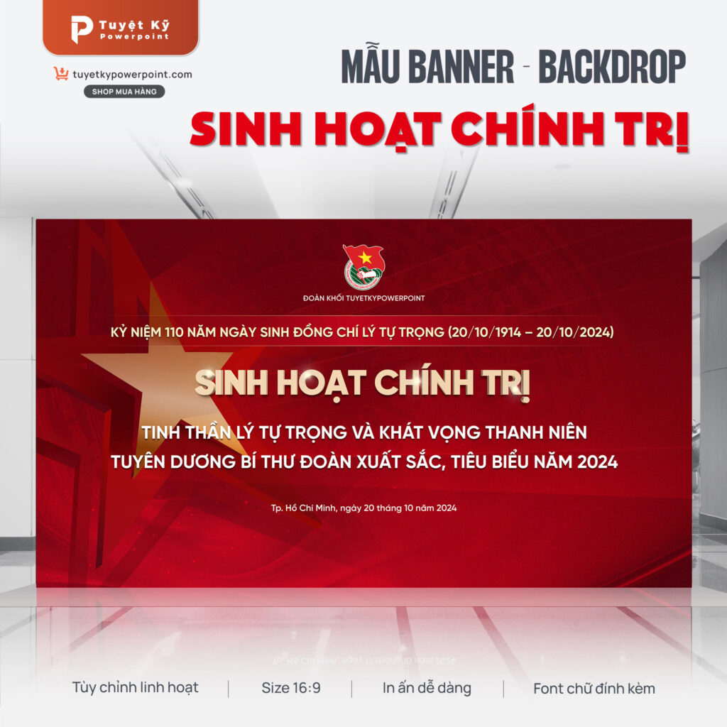 Mẫu Backdrop/Banner Trao đổi Chuyên đề Bồi dưỡng Cán Bộ [Hoa Sen ...