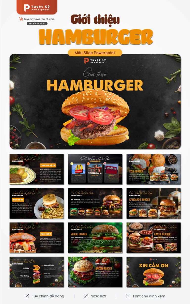 Mẫu Slide Hamburger | Tuyệt kỹ Powerpoint