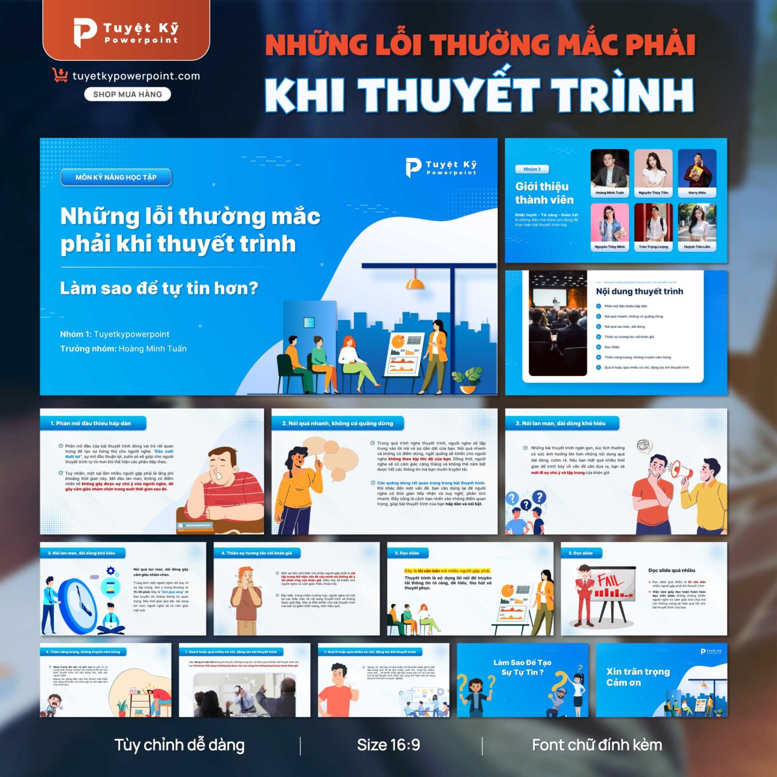 Mẫu Slide Những lỗi thường mắc phải khi Thuyết Trình | Tuyệt kỹ Powerpoint