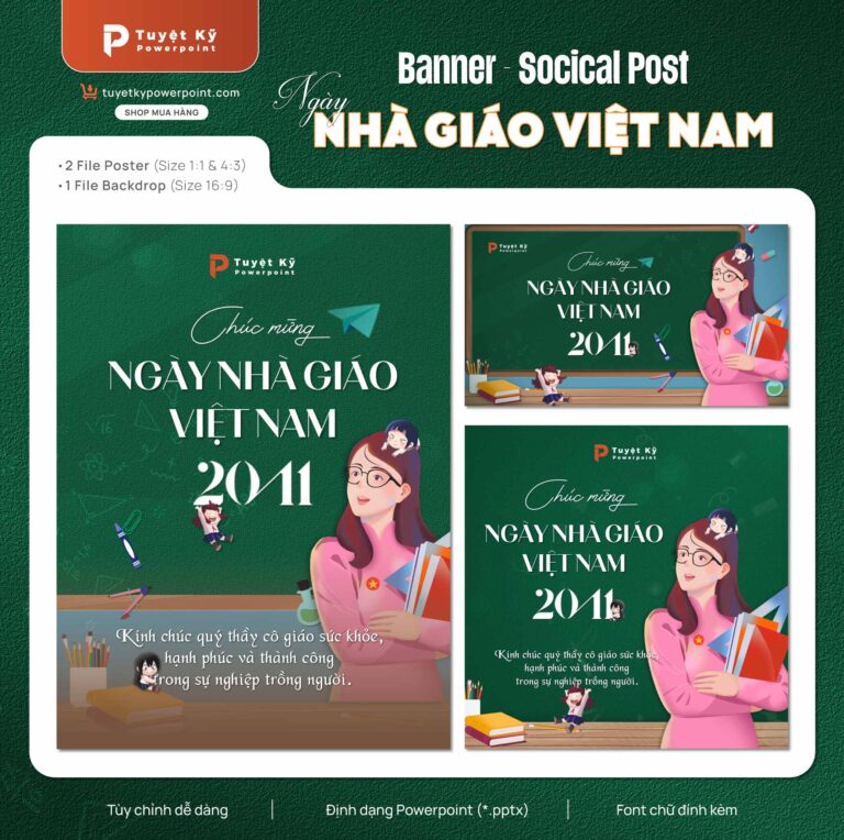 Mẫu Banner / Social post chào mừng Ngày Nhà Giáo Việt Nam 20/11 | Tuyệt ...