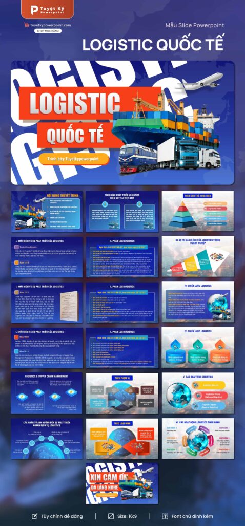 Mẫu Slide Logistic Quốc Tế | Tuyệt kỹ Powerpoint