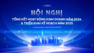 backdrop/banner hội nghị tổng kết hoạt động kinh doanh & triển khai kế hoạch