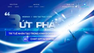 backdrop/banner webinar bứt phá kinh doanh với trí tuệ nhân tạo