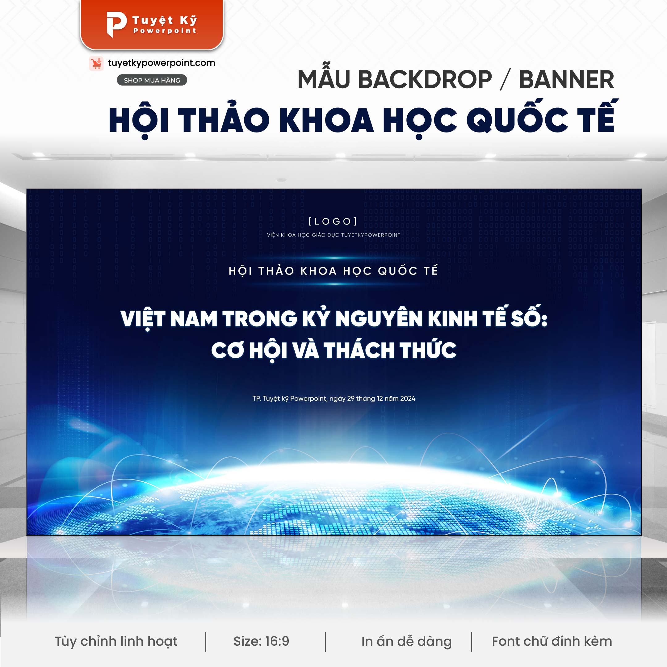 thumbnail backdrop/banner hội thảo khoa học quốc tế về kinh tế số