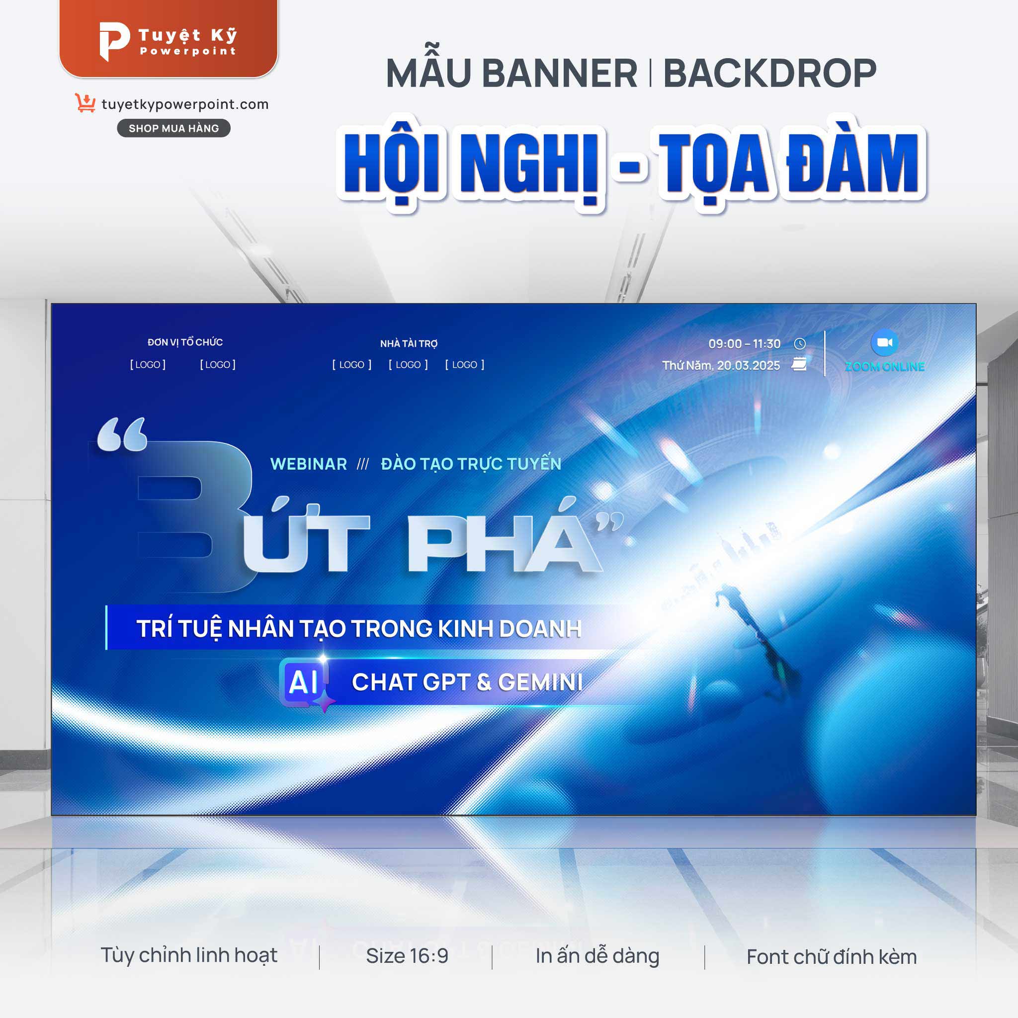 thumbnail backdrop/banner webinar bứt phá kinh doanh với trí tuệ nhân tạo