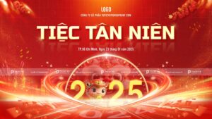 backdrop/banner tiệc tân niên xuân ất tỵ 2025