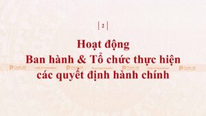 hoạt động ban hành và tổ chức thực hiện các quyết định hành chính