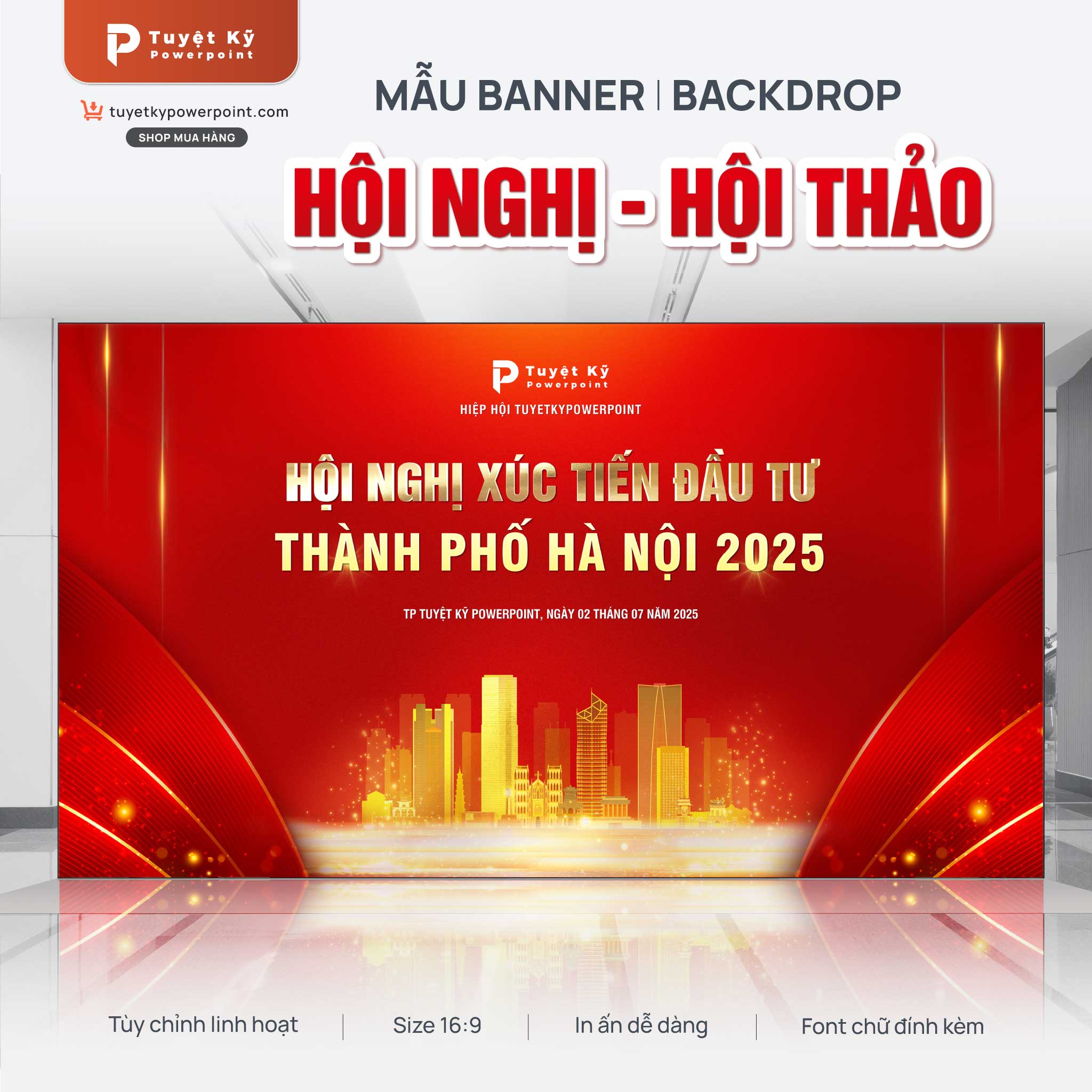 thumbnail backdrop banner hội nghị xúc tiến đầu tư thành phố hà nội