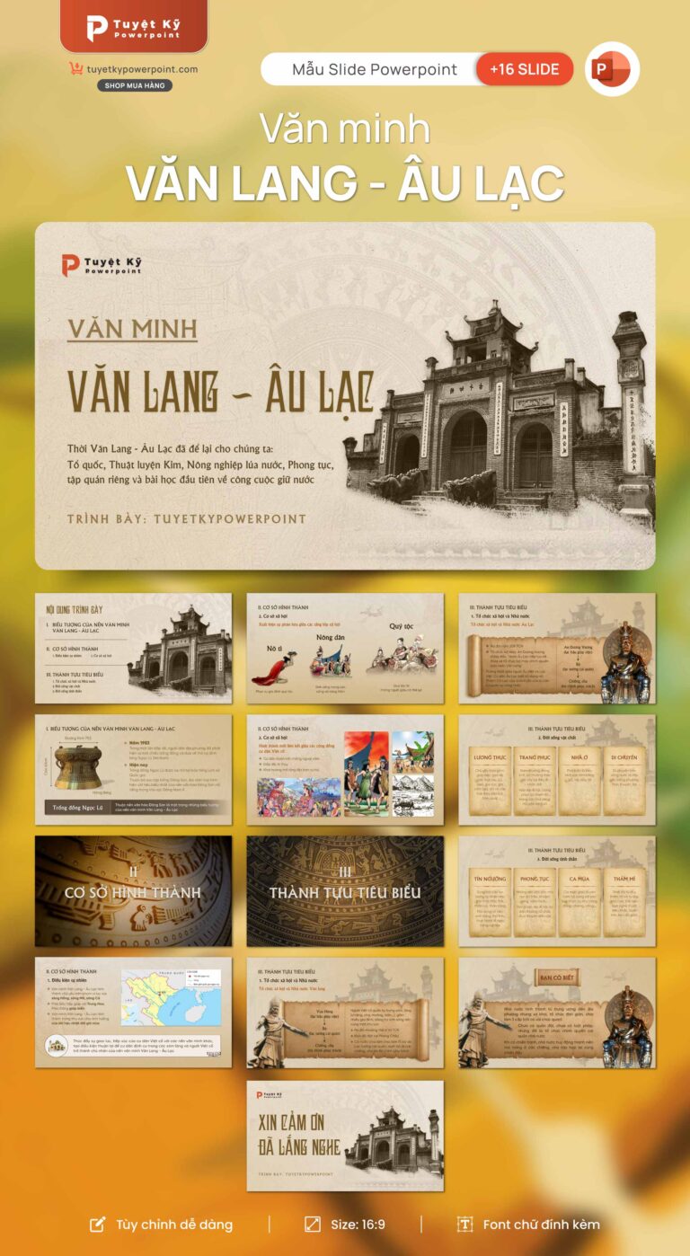 Mẫu Slide Lịch Sử: Văn minh Văn Lang - Âu Lạc | Tuyệt kỹ Powerpoint