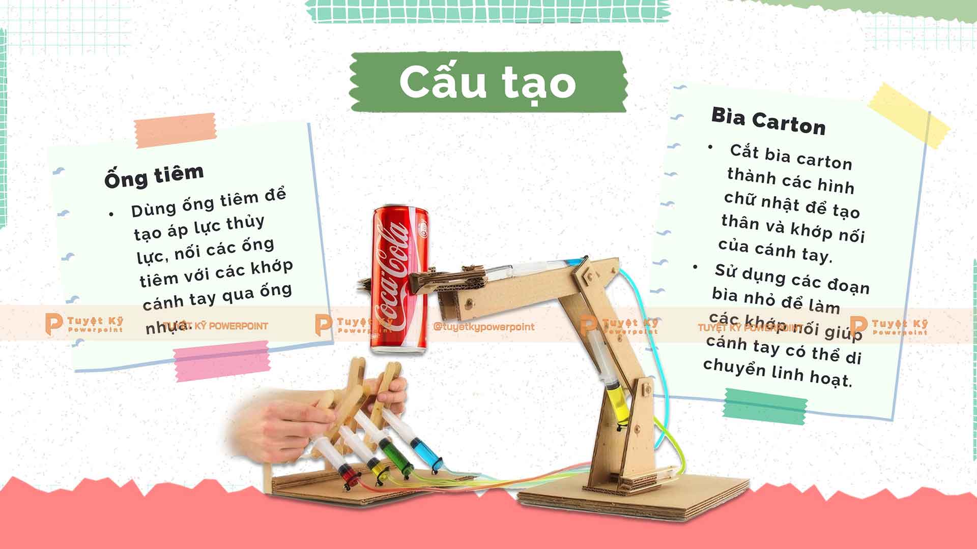 Mẫu Slide Công nghệ: Thiết kế & Lắp ráp Mô Hình Cánh Tay Rô Bốt Thủy ...