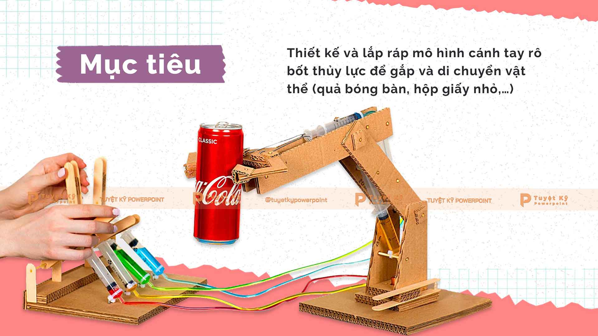 Mẫu Slide Công nghệ: Thiết kế & Lắp ráp Mô Hình Cánh Tay Rô Bốt Thủy ...