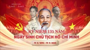 backdrop kỷ niệm 135 năm ngày sinh chủ tịch hồ chí minh