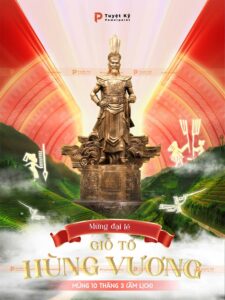 poster social post mừng đại lễ giỗ tổ hùng vương