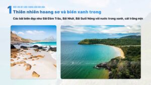 thiên nhiên hoang sơ và biển xanh trong tại côn đảo