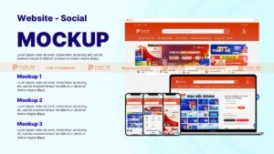 mockup máy tính điện thoại