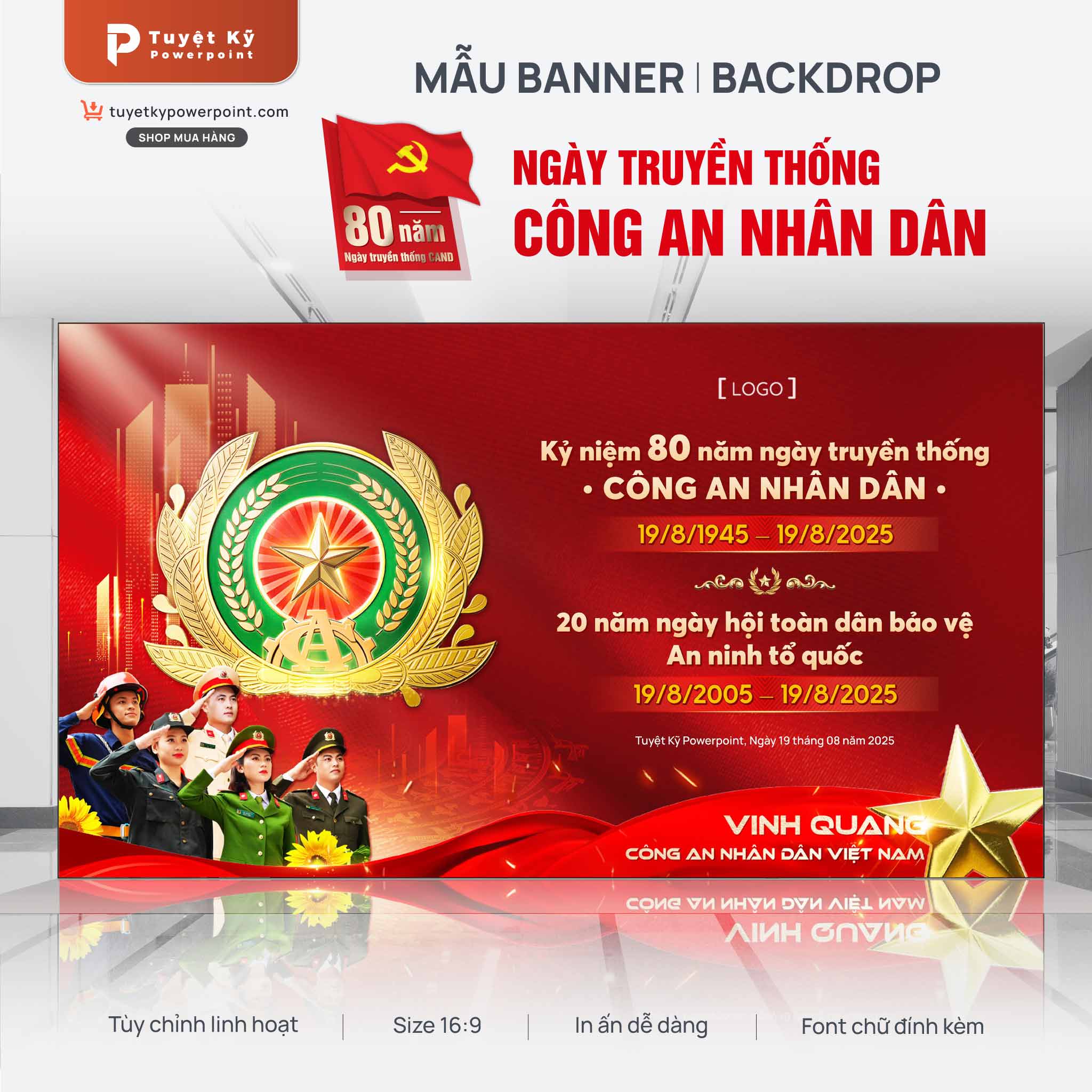 thumbnail backrop banner kỷ niệm 80 năm ngày truyền thống công an nhân dân