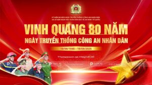 backdrop vinh quang 80 năm ngày truyền thống công an nhân dân