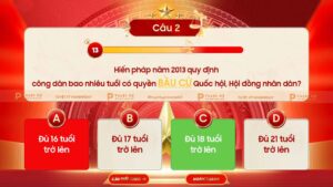 câu hỏi concept 4 đáp án vuông - quiz game đố vui hội thi tìm hiểu kiến thức pháp luật