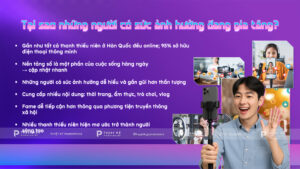 tại sao những người có sức ảnh hưởng đang gia tăng