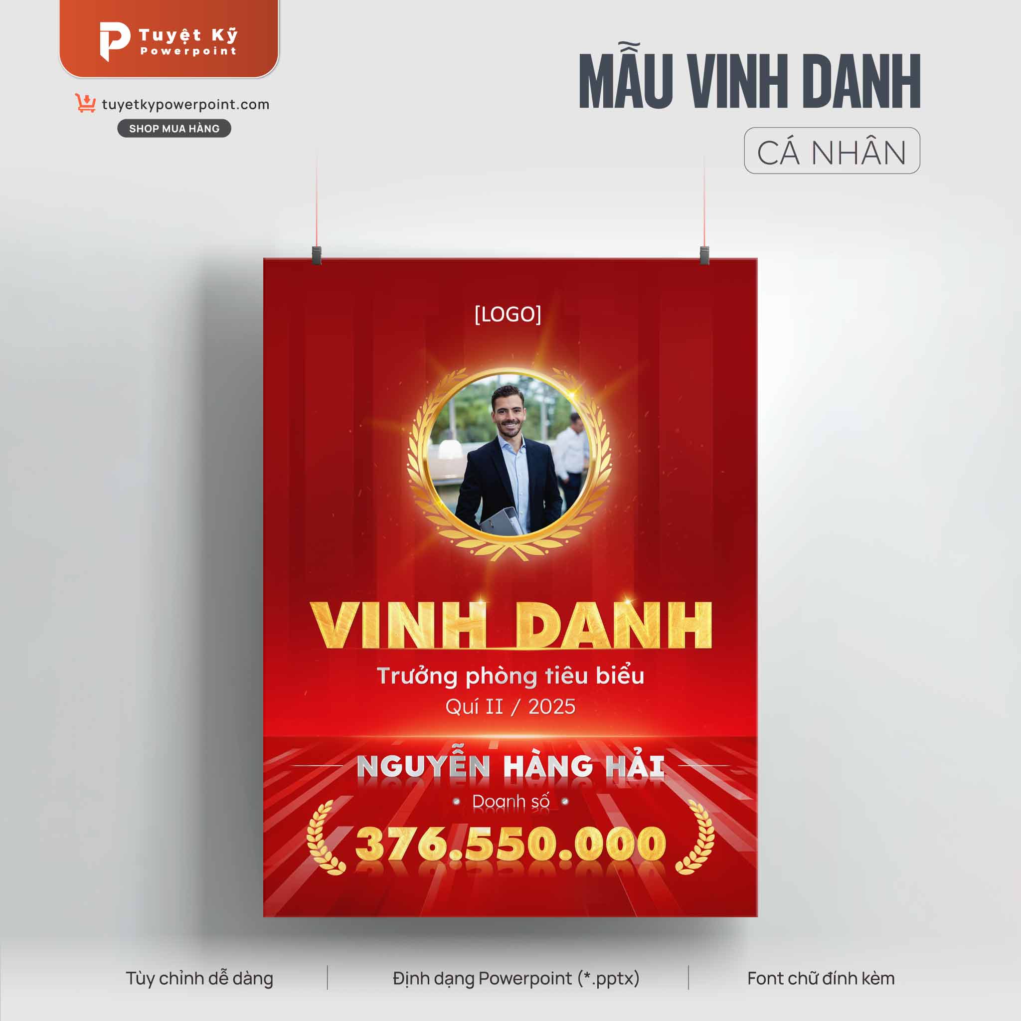 thumbnail poster social post vinh danh cá nhân tiêu biểu