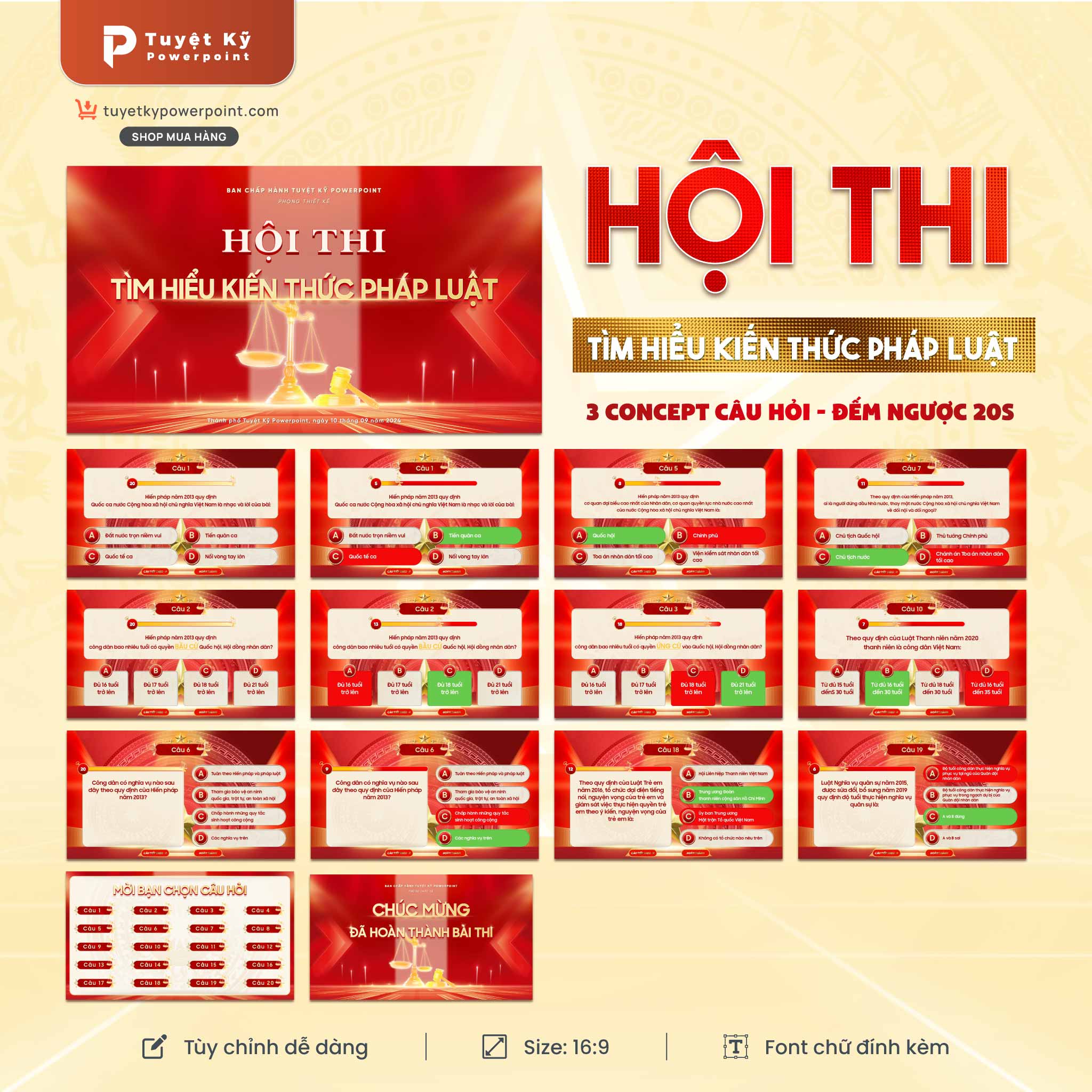 thumbnail quiz game đố vui hội thi tìm hiểu kiến thức pháp luật