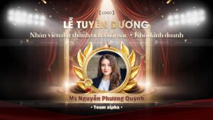 Backdrop/Banner Tuyên Dương Nhân Viên Xuất Sắc