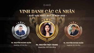 Backdrop/Banner Vinh danh Top 3 cá nhân xuất sắc