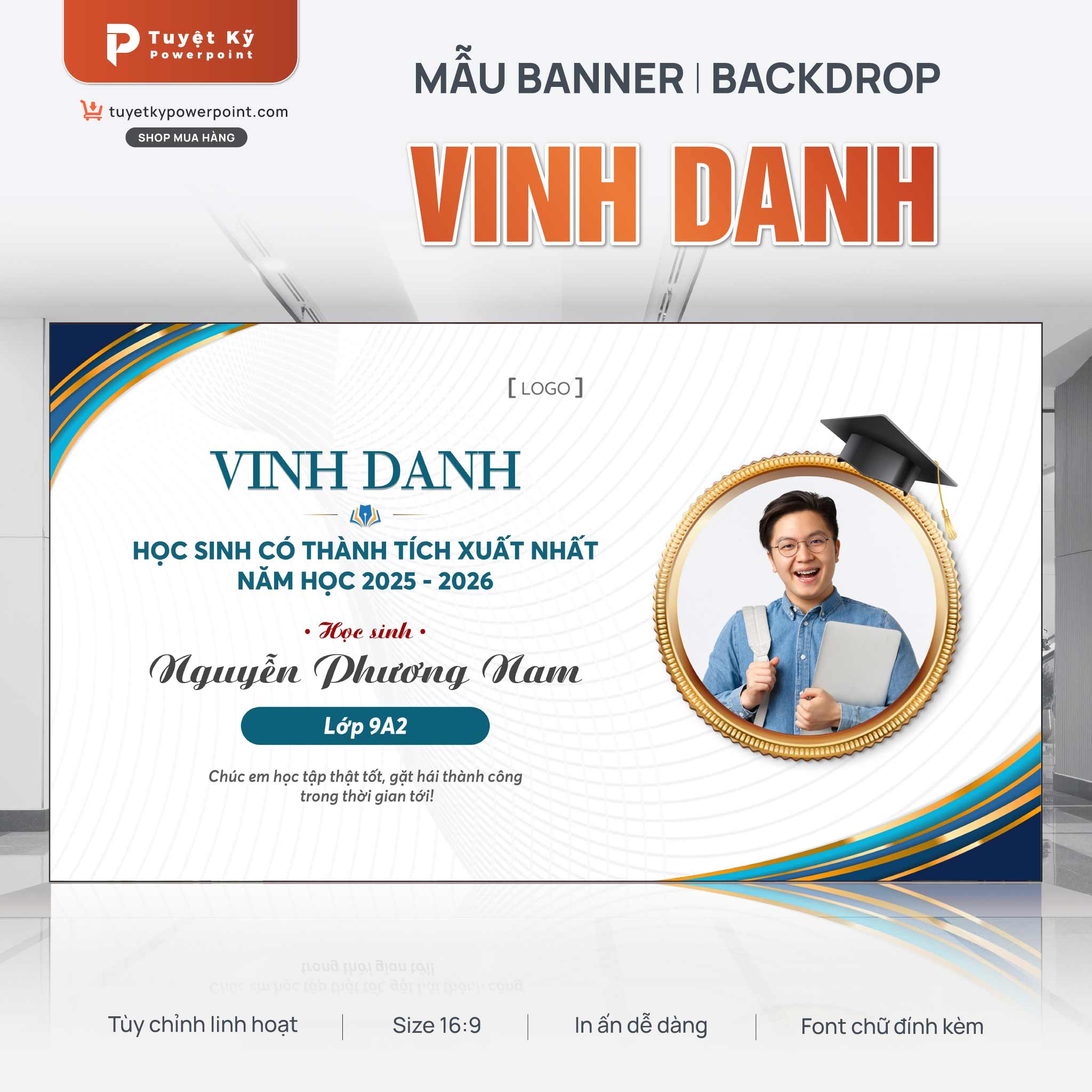 thumbnail Backdrop/Banner Vinh Danh Học Sinh Có Thành Tích Xuất Sắc