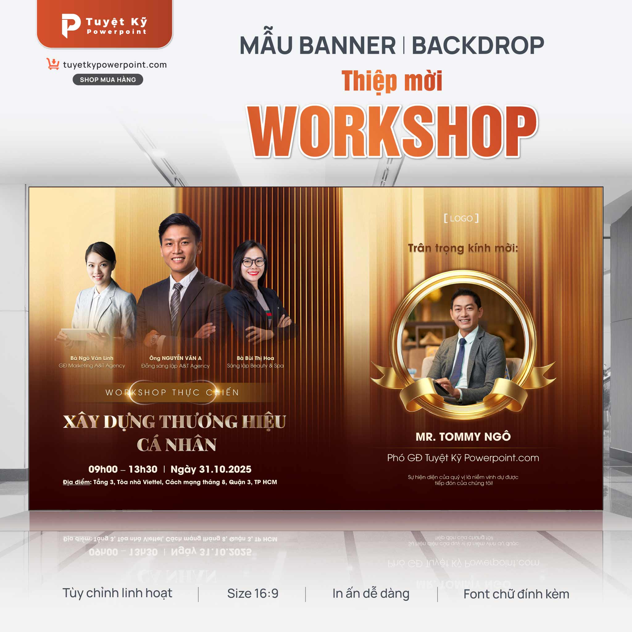 thumbnail backdrop/Banner thiệp mời workshop xây dựng thương hiệu cá nhân;