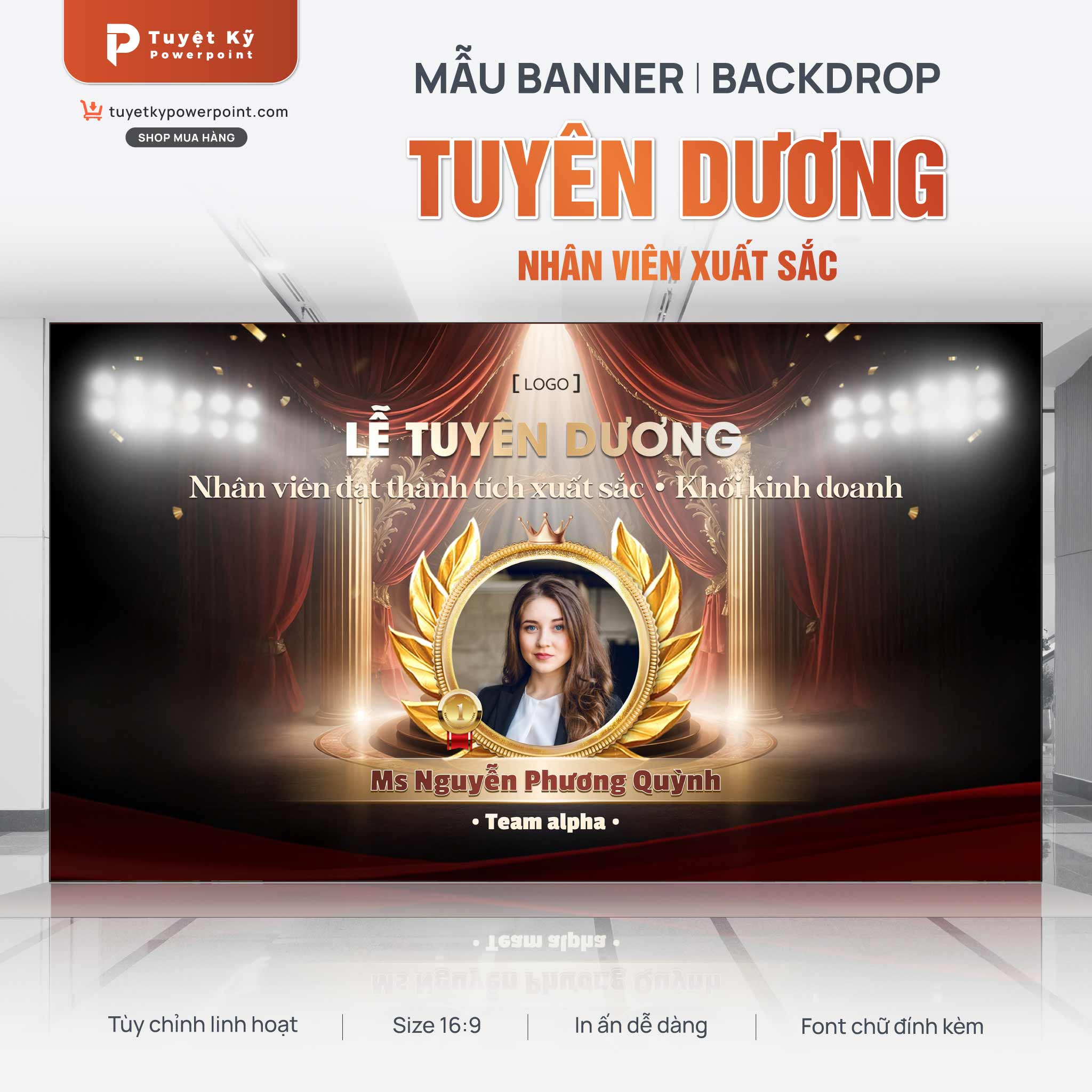 Thumbnail Backdrop/Banner Tuyên Dương Nhân Viên Xuất Sắc