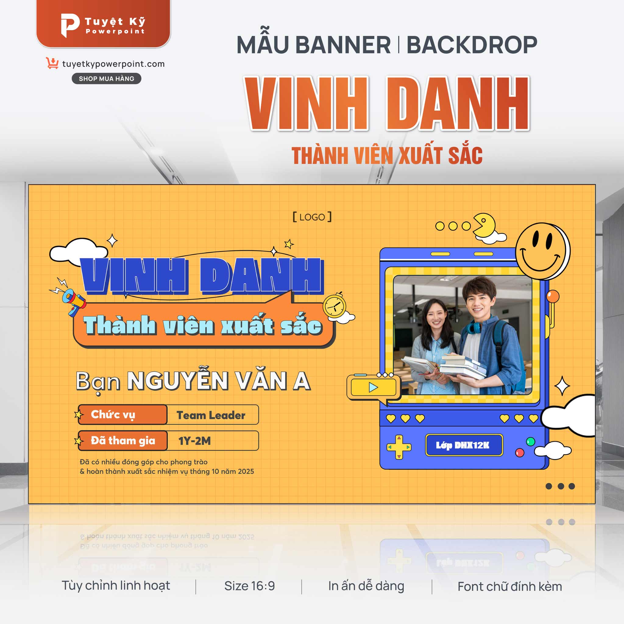 Thumbnail Banner/Backdrop Vinh danh thành viên xuất sắc