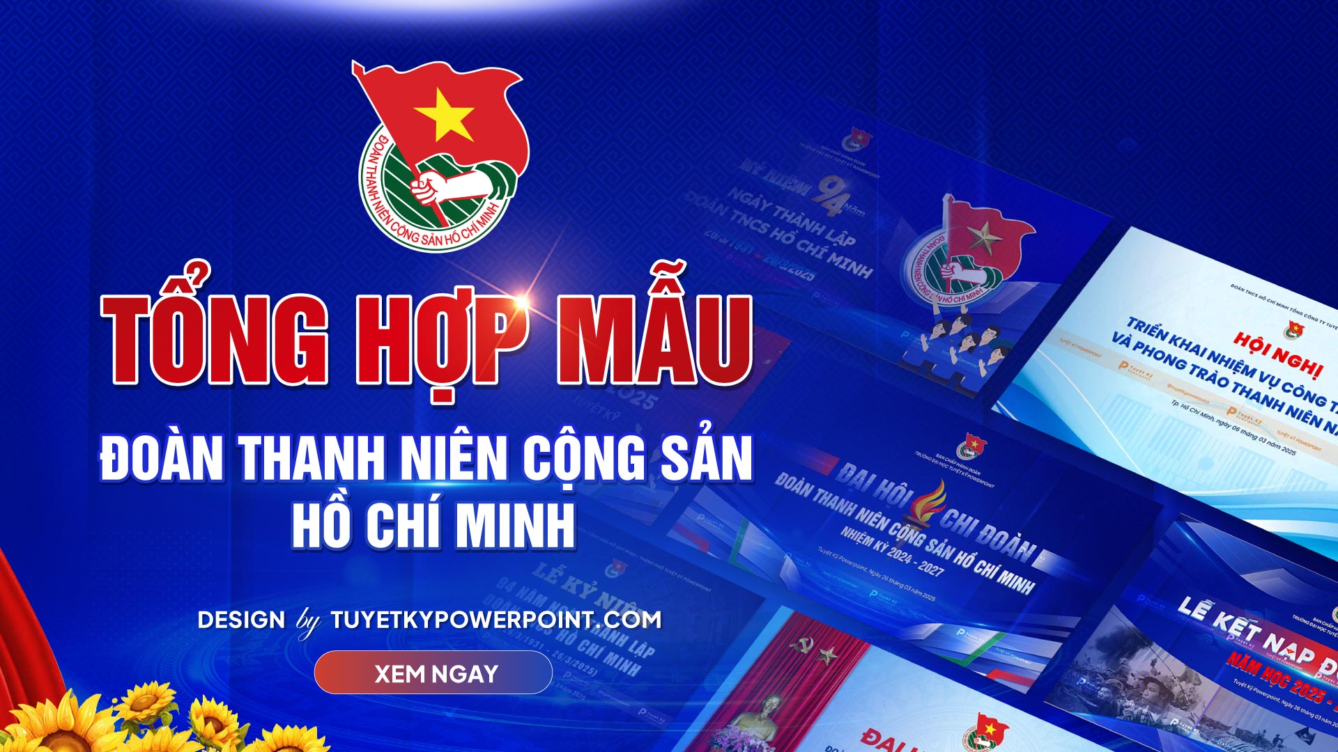 tổng hợp mẫu phông nền đoàn thanh niên cộng sản hồ chí minh