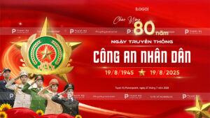 backdrop banner kỷ niệm 80 năm ngày truyền thông công an nhân dân