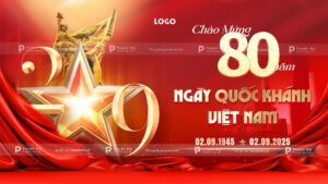 backdrop banner kỷ niệm 80 năm quốc khánh