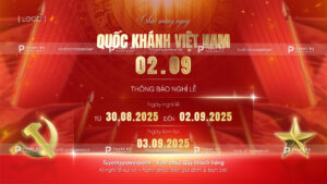 backdrop banner thông báo nghỉ lễ quốc khánh 2/9