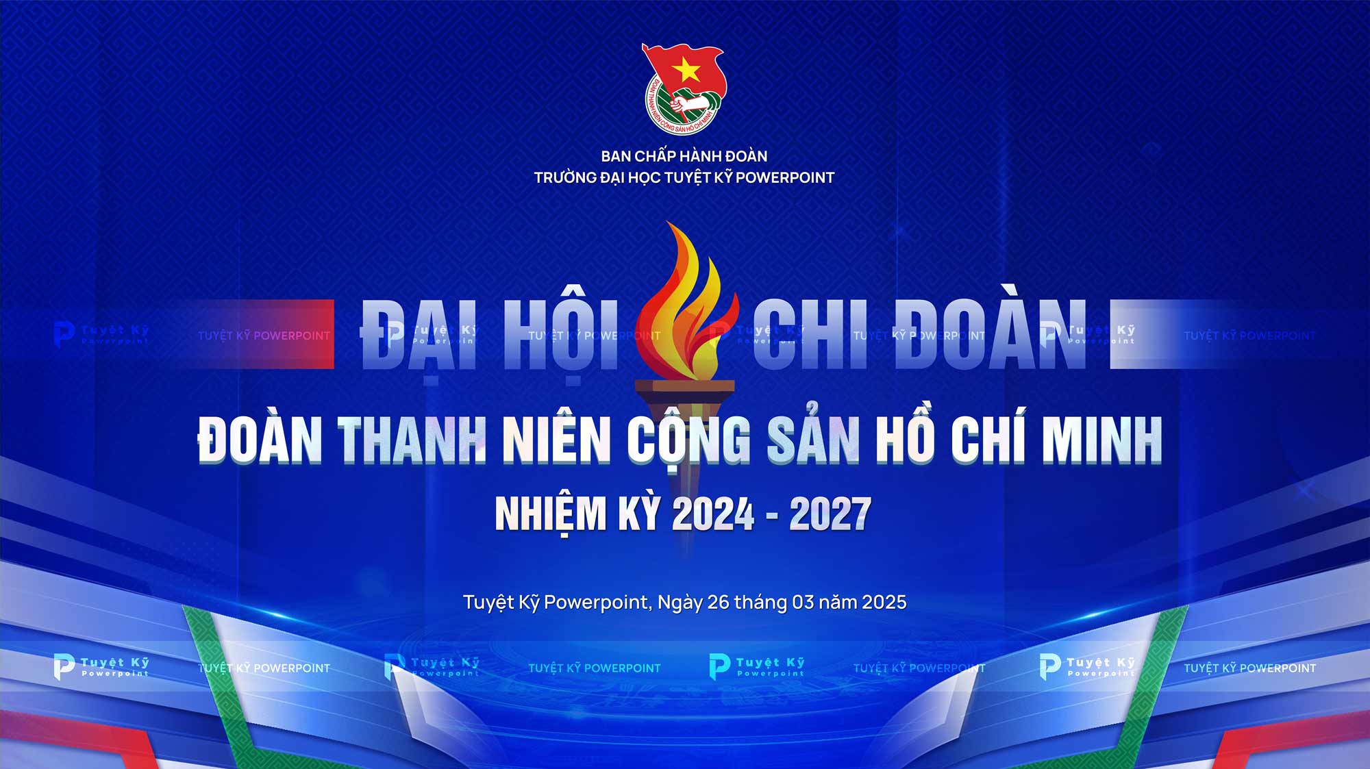 backdrop banner đại hội chi đoàn